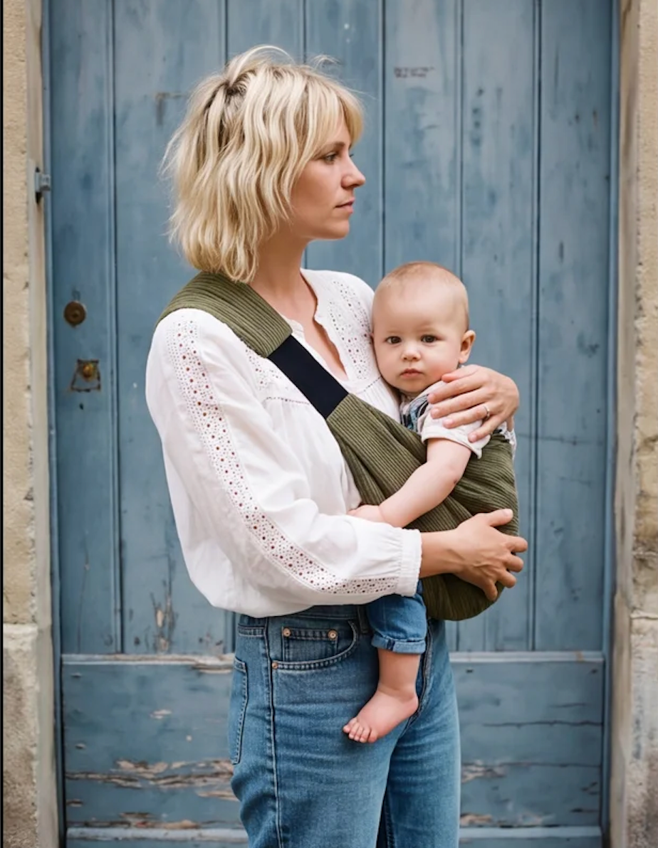Babboo Sling worn — Olive